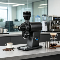 Moulin à café expresso professionnel SIFEI, meules plates en titane de 90 mm, vitesse variable 500-1800 tr/min, électrique, capacité de 30 g, pour la maison