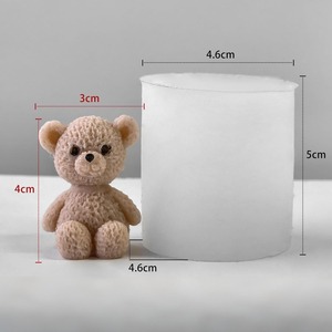 Silicone Candle Molds 3D Charming Bear Scented Candle Mold Cozy Atmosphere Design - Product Image 6