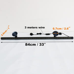 Barre lumineuse LED ambre flexible de 84 cm (<span class=keywords><strong>33</strong></span> pouces) pour véhicule, clignotant d'urgence, 12V 24V, style pare-brise, modèle d'avertissement, chargeur - Product Image 3