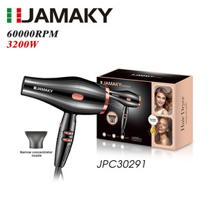 Secador de Pelo JAMAKY 60000 RPM 3200W Profesional de Alta Velocidad con Boquilla Estrecha para Uso Doméstico - Product Image 1