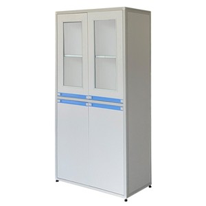 Chemical Laboratory Steel Cabinet With Glass Door Storage Cabinet Used For Hospital lab storage cabinet with casters