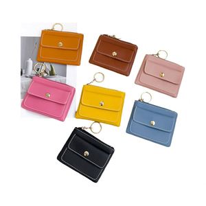 Porte-clés Joker d'été frais, petite bourse en cuir avec fermeture éclair, logo personnalisé, promotion, unisexe, tendance, rangement, rouge - Product Image 4