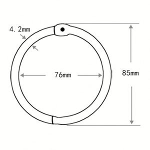 YIWANG Anillos de libro de hojas sueltas negras de 3 pulgadas Anillos de encuadernación de hebilla con bisagras para cuaderno de tarjetas de índice - Product Image 4