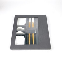 Ensemble de vaisselle en pierre d'ardoise écologique réutilisable pour 2 personnes avec baguettes, plateau rectangulaire noir pour fromage et sushi