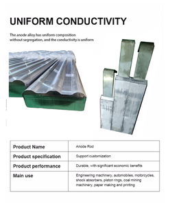 Lead Tin Antimony Alloy <strong>High</strong> Density Extruded <strong>Anode</strong> for Chromium Plating JJ70X25x1000 Electroplating Chromium <strong>Anode</strong> - Product Image 2