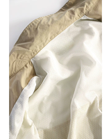 Blouson Bomber Zippé Enfant Color Block Col Montant Coupe-Vent Rétro Décontracté Léger en Nylon et Polyester pour Filles