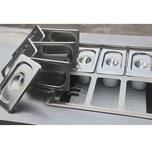 NSF-zertifiziert Fabrik preis doppelte flache Pfanne gebratene <span class=keywords><strong>Eiscreme</strong></span>-Maschine <span class=keywords><strong>Eiscreme</strong></span>-Kühl platte für die Herstellung von Eis brötchen - Product Image 5