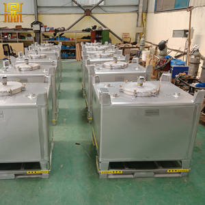 משטח פלדה נירוסטה למיכל IBC 2000 ליטר 150 פתוח 50 ניקוז תואם לחנקן נוזלי - Product Image 4