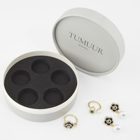 Meilleur prix de gros, boîte à bijoux rigide en acrylique recyclable haut de gamme pour femmes, mini boîte à bagues