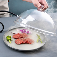 8 pouces 10 pouces 12 pouces dôme Smoky en plastique pour fumer des aliments dôme transparent pour fumer des cocktails