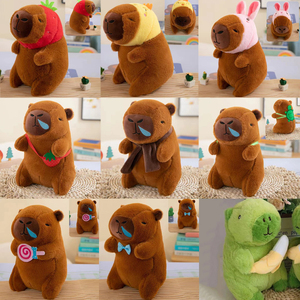 Çocuklar için toptan sevimli hayvan Capybara peluş oyuncaklar özel Capibara dolması Plushie bebekler Juguetes aleche de marsopa sin aletas - Product Image 2