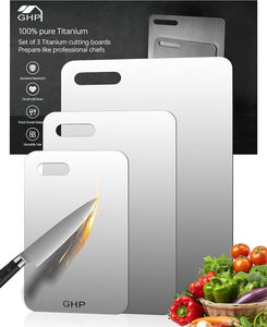 Planche à découper en titane pur non toxique, qualité alimentaire, 100% titane pur, tapis <span class=keywords><strong>de</strong></span> découpe, <span class=keywords><strong>plateau</strong></span> <span class=keywords><strong>de</strong></span> service, bloc à découper pour fruits et viande - Product Image 1