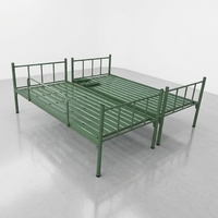 Lit superposé en métal au design moderne, lit double en acier, cadre en fer, mobilier de chambre à coucher pour hôtel et salon, couleur personnalisable