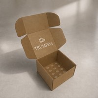 Boîte d'expédition écologique réutilisable avec fermeture éclair, en papier kraft sans plastique, boîte en carton ondulé, emballage haut de gamme pour cosmétiques