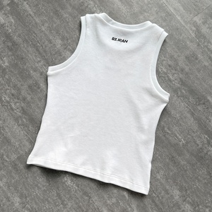 QIANSHI ricamo personalizzato Waffle in cotone senza maniche T-Shirt Muscle Stringer Fitness canotta da <span class=keywords><strong>uomo</strong></span> aderente gilet da corsa da palestra <span class=keywords><strong>a</strong></span> coste - Product Image 2