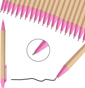 Stylo bille publicitaire personnalisé avec logo, écologique, biodégradable, en papier recyclé, haute qualité, largeur d'écriture 1,0 mm - Product Image 5