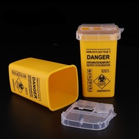 Conteneur de collecte d'objets tranchants de 1L pour l'élimination et le stockage des aiguilles, compatible avec les outils de tatouage et les brosses à lèvres