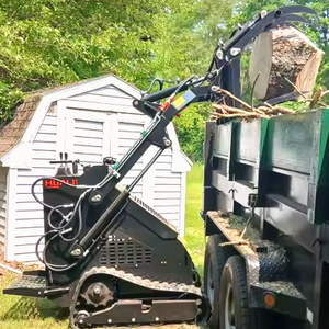 Spedizione Gratuita Minipala Cingolata V1000 con Operatore in Piedi e Forche per Tronchi, Mini Pala Gommata Diesel - Product Image 4