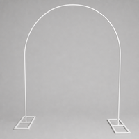 Arche de mariage de luxe en fer doré de 2,4 m, arche semi-circulaire détachable, support mobile, décoration de cérémonie, vente en gros OEM