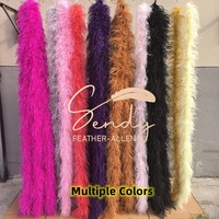 Écharpe en plumes d'autruche naturelles 5 plis, 2 m, plusieurs couleurs, en gros, pour la danse, les robes de mariée et les décorations de spectacle