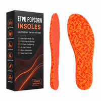 Semelles intérieures confortables en ETPU double couche, surface en tissu maillé, couche inférieure en PU, haute résilience, respirantes, anti-transpiration, unisexe pour