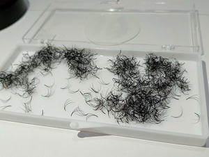 NQ <b>LASH</b> Model 001 Handmade 6D <b>Volume</b> Eyelash Extensions 100 Premade Fans Loose PBT Synthetic Hair Natural Soft 12 Rows Pointy - Product Image 6