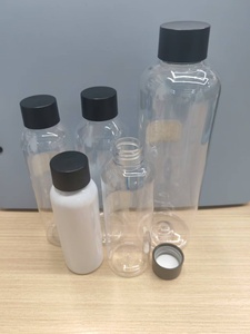 Botellas Redondas Transparentes de PET de 100ml, 150ml, 180ml, 250ml y 500ml, Envases de Plástico de Lados Rectos para Bebidas Infusionadas con Tapa CR - Product Image 6