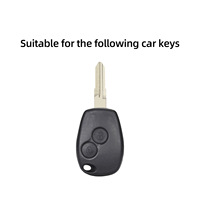 Étui de protection pour clé Renault Megane Duster, coque de clé, porte-clés, accessoires de protection, 2 boutons