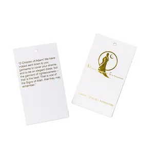 Custom 700g Art Paper Swing Tags With Matte Black Eyelet Clothing Hang Tag With String