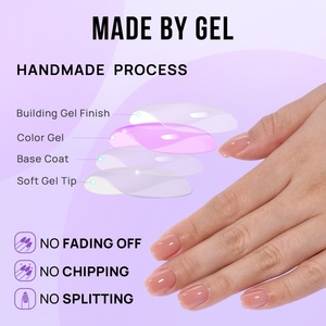 Hot Selling 15sizes Soft Gel Press on Nails Short Square Fake Nails Press on Solid Color Handmade Designed Artificial Press Nail - Product Image 4