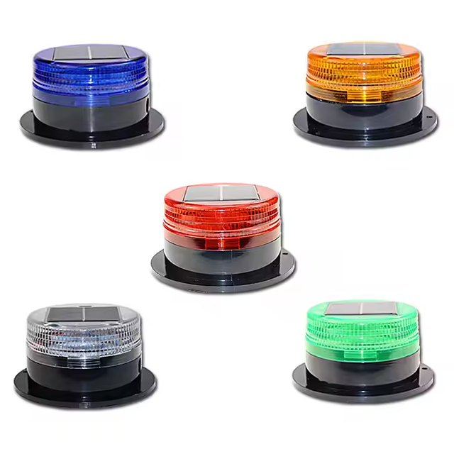 High Quality Solar Powered Led Flashing Light Waterproof Solar Led Warning Light with Magnet