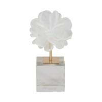 Statuette de fleur en cristal avec base pour la décoration du salon, accent décoratif pour la salle de bain, le comptoir, le bureau et l'étagère, style floral