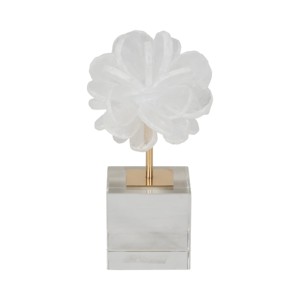 Statua di fiore in cristallo con base per decorare il soggiorno, come complemento d'arredo per il bagno, l'ufficio e come elemento decorativo floreale per scaffali. - Product Image 3