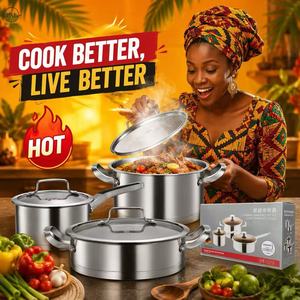 Juego <span class=keywords><strong>de</strong></span> Utensilios <span class=keywords><strong>de</strong></span> Cocina Clásicos <span class=keywords><strong>de</strong></span> 3 Piezas Tipo A, Olla para Sopa <span class=keywords><strong>de</strong></span> Acero Inoxidable <span class=keywords><strong>con</strong></span> Tapa <span class=keywords><strong>de</strong></span> <span class=keywords><strong>Vidrio</strong></span> <span class=keywords><strong>de</strong></span> 20 cm, Sartén <span class=keywords><strong>de</strong></span> 24 cm, Olla para Leche <span class=keywords><strong>de</strong></span> 16 cm para Cocina Doméstica - Product Image 1