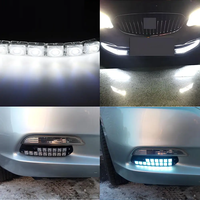 2Pcs Imperméable DRL 6 Lumières Led Voiture Auto Décoratif Flexible Daytime Running Lamp Driving Led Strip Headlight Fog Backup Lights