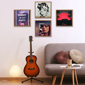 Marco de Madera Marrón Personalizado para Álbumes, Grabado Láser, Exhibición de Pósteres, Marco para Discos de Vinilo de 13*13 Pulgadas para Almacenamiento y Decoración del Hogar - Product Image 6