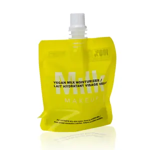 100% riciclabile PE/PE ricaricabile in plastica alcol gelatina di latte di soia succo liquido bevande beccuccio sacchetto con stampa Logo