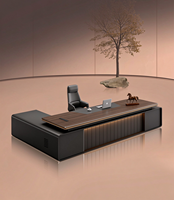 Bureau en mélamine moderne avec tiroir à dossiers, design ergonomique pour bureau de PDG, usage commercial