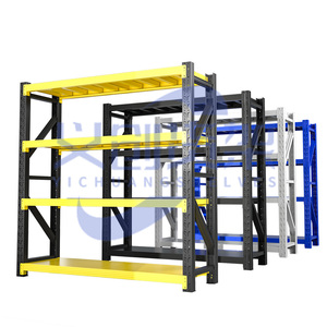 Industrie du métal Rayonnage sans boulon à usage intensif Étagères à 4 niveaux Supports empilables Supports Étagère de rangement Entrepôt <span class=keywords><strong>Garage</strong></span> - Product Image 1