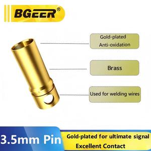 Connecteur mâle-femelle pour contrôleur de vol, broche de soudure en cuivre plaqué or, fiche banane 3,5 mm - Product Image 4