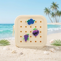Dompet Koin Mini Silikon Custom Tahan Air Bentuk Permen dengan Ritsleting, Aksesori Tas Pantai untuk Kunci Kartu, Cetak Logo ODM