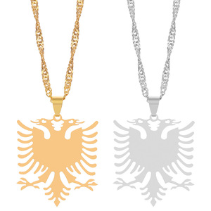 Gioielli di moda da donna in lega di metallo argento oro acciaio inossidabile gioielli con collana di aquila albania - Product Image 4