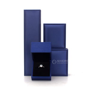 Caja de Joyería de Piel Sintética con Logotipo Personalizado al por Mayor en Dorado, Azul, Plateado y Rojo para Collares, Pulseras, Pendientes y Anillos - Product Image 2