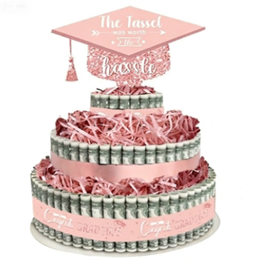DAMAI Graduation Party <b>Cake</b> Stand Creative Party <b>Supplies</b> Dessert Display <b>Decoration</b> for School Graduation Celebration Favors - Product Image 2