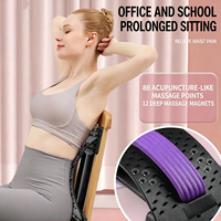 Masajeador Lumbar Ajustable de 4 Niveles con Control Remoto Inalámbrico y Puntos de Masaje de Tracción Magnética para la Cintura