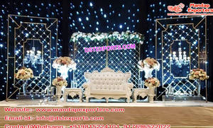 Décorations de mariage asiatiques scintillantes, style contemporain, taille personnalisée, USA, Royaume-Uni, scène de mariage moderne et élégante, murs arrière à bougies - Product Image 4