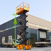 Plateforme élévatrice à ciseaux hydraulique électrique tout-terrain à vente chaude, 4-18 m