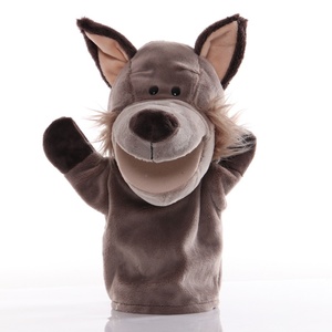 Marionetas de mano de peluche de animales pequeños de dibujos animados al por mayor para educación temprana accesorios de guardería Oso de simulación de comercio exterior - Product Image 2