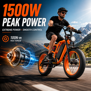 Sepeda Listrik 1500W Daya Baterai Dapat Dilepas Pengontrol Gelombang Sinus Cerdas Ban Segala Medan Baterai 52V20AH Kontrol Kecepatan - Product Image 1