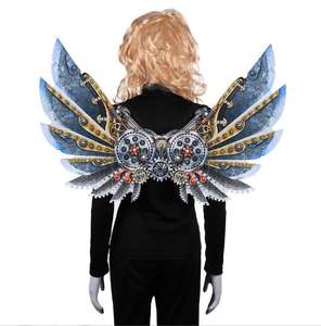 Ecowalson New Cool Wings Pasarelas <span class=keywords><strong>Alas</strong></span> <span class=keywords><strong>de</strong></span> Ángel para niños Adultos Unisex Steampunk Wings Cosplay Disfraces Props - Product Image 1